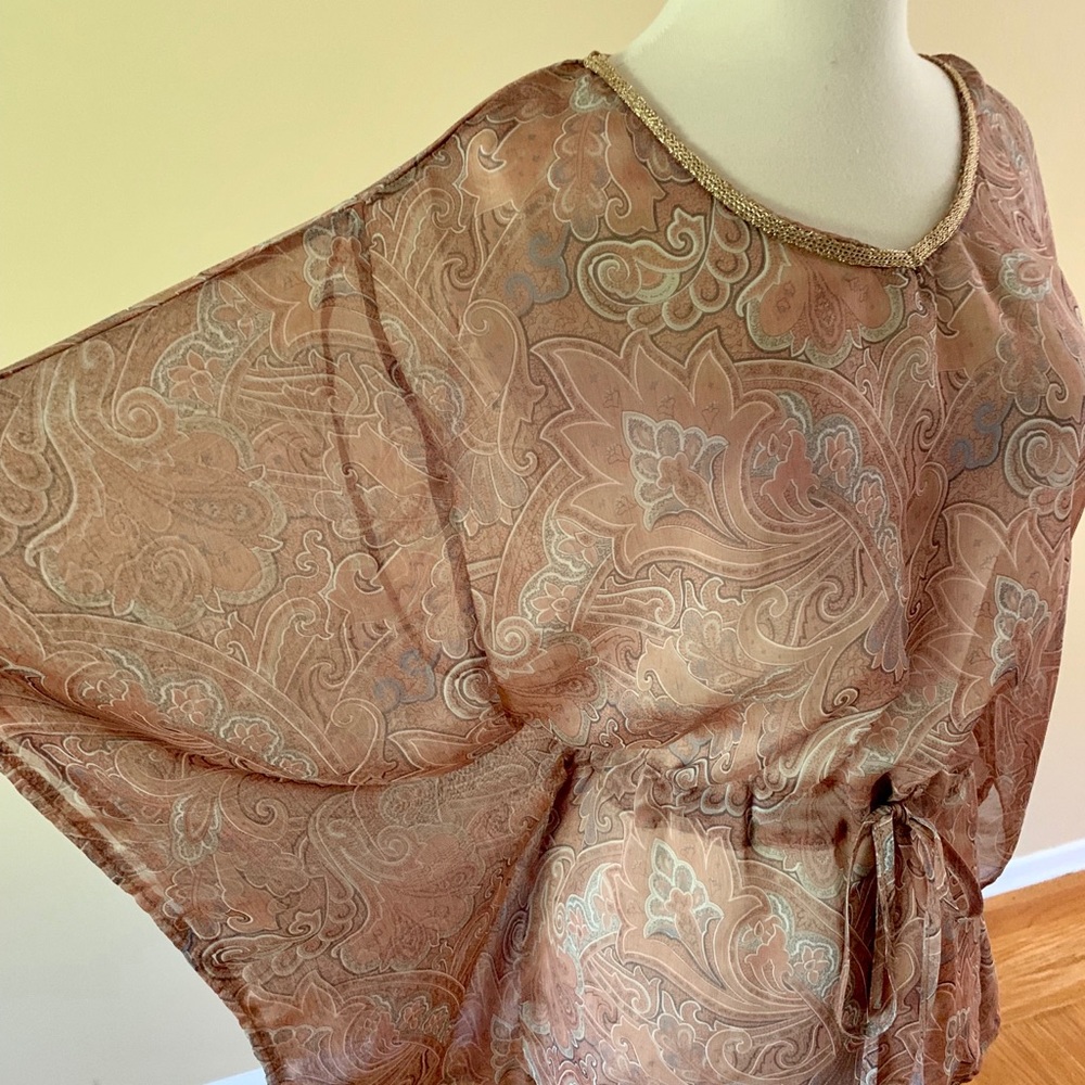 Beautiful paisley see through tunic